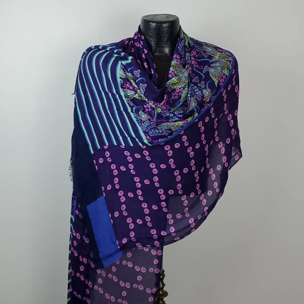 Vera Bradley long scarf multicolor boho